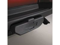 GM Hitch Receiver Cover,Note:Bowtie Logo,14"L x 5"H,Charcoal Gray; - 12498321
