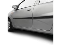 Chevrolet Aveo Front and Rear Smooth Door Moldings in Black - 89021880