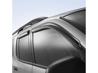 GM Front and Rear Tape-On Side Door Window Weather Deflector Set in Smoke Black - 12497761