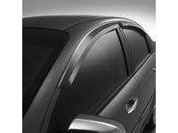 Chevrolet Aveo Front and Rear Tape-On Side Door Window Weather Deflector Set in Smoke Black - 93743237