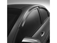 GM Front and Rear Tape-On Side Door Window Weather Deflector Set in Smoke Black - 89021835