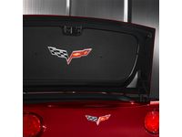 Chevrolet Corvette Decklid Liner in Ebony with Crossed Flags Logo - 12499967