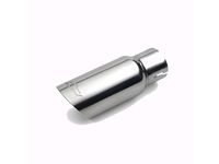GM 2.2L Polished Stainless Steel Angle-Cut Dual-Wall Exhaust Tip with Bowtie Logo - 19169788