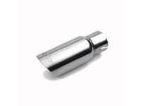 GM 19169788 2.2L Polished Stainless Steel Angle-Cut Dual-Wall Exhaust Tip with Bowtie Logo - 1