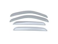 GM Front and Rear In-Channel Side Door Window Weather Deflector Set in Silver - 12499497