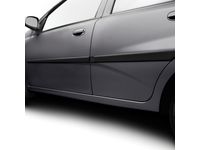 Chevrolet Aveo Front and Rear Smooth Door Moldings in Charcoal Metallic - 93744252