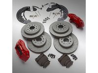Cadillac Front and Rear Four-Piston Brembo® Brake Upgrade System in Red - 23495614