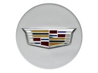 Cadillac XT4 Center Cap in Sterling Silver with Multicolored Cadillac Logo - 19351813
