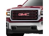 GMC Sierra 3500 HD Grille in Black with Siren Red Tintcoat Surround and Bowtie Logo - 23225987