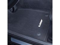 Cadillac ATS Front and Rear Carpeted Floor Mats in Jet Black with Monochromatic V-Series Logo - 84033822