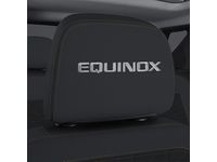 GM Cloth Headrest in Jet Black with Embroidered Equinox Script - 84466959