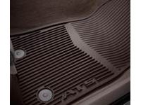 Cadillac ATS First- and Second-Row Premium All-Weather Floor Mats in Kona Brown with ATS Script - 22927633