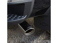 GM 22799814 5.3L Polished Stainless Steel Angle-Cut Dual-Wall Exhaust Tip with Bowtie Logo - 1