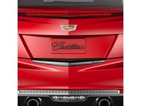 Cadillac Rear Bumper Fascia Molding in Black Chrome with Cadillac Script - 20920006