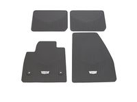 Cadillac XT6 First- and Second-Row Premium All-Weather Floor Mats in Dark Titanium with Cadillac Logo - 84605136