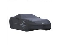 Chevrolet Corvette Premium All-Weather Outdoor Car Cover in Black with Stingray Logo - 23142884