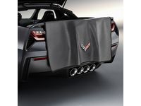 GM Rear Bumper Protector in Black with Crossed Flags Logo - 23124544