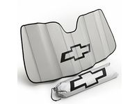 GM Front Sunshade Package in Silver with Bowtie Logo in Black (for Vehicles with Lane Departure Warning) - 22987432