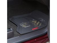GMC Sierra 1500 First-Row Premium All-Weather Floor Mats in Jet Black with GMC Logo - 23452764