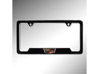 GM License Plate Frame by Baron & Baron in Black with Multicolored Cadillac Logo - 19330366