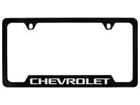 GM 19330391 License Plate Frame by Baron & Baron in Black with Chrome Chevrolet Script
