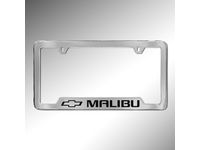 Chevrolet Malibu License Plate Frame by Baron & Baron in Chrome with Bowtie Logo and Malibu Script - 19330381