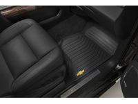 GM First-Row Premium All-Weather Floor Mats in Jet Black with Bowtie Logo - 23452760