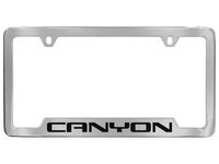 GM License Plate Frame by Baron & Baron in Chrome with Canyon Script - 19330375