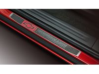 GM Front and Rear Door Sill Plates in Stainless Steel with Chevrolet Performance Logo and Carbon Fiber Appearance - 23232340