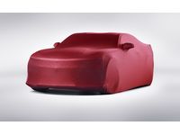 GM Premium Indoor Car Cover in Red with Embossed Camaro Logos - 23457479