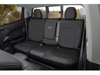 Chevrolet Colorado Rear Seat Cover Set in Jet Black with Bowtie Logo (with Armrest) - 23438868