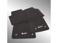 Cadillac ATS First-and Second-Row Premium Carpeted Floor Mats in Jet Black with V-Sport Logo - 23286044