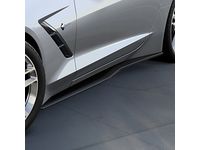 Chevrolet Corvette Rocker Panel Extensions in Exposed Carbon Fiber - 84139818