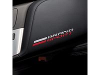 Chevrolet Corvette Floor Console Lid in Jet Black Leather with Grand Sport Logo - 84539763