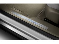 GM 84201726 Illuminated Front Door Sill Plates in Stainless Steel with Dark Atmosphere Surround and Malibu Script