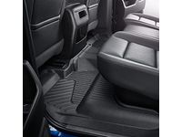 GM Double Cab Second-Row Interlocking Premium All-Weather Floor Liner in Jet Black - 23237404