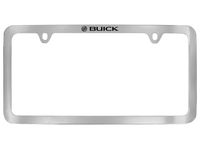 GM 19368084 License Plate Frame by Baron & Baron in Chrome with Buick Logo and Buick Script - 1