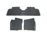 Chevrolet Bolt EV First-and Second-Row Premium Carpeted Floor Mats in Dark Galvanized with Bowtie Logo and Bolt EV Script - 42498172