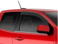 Chevrolet Colorado Extended Cab Front Tape-On Window Weather Deflectors in Black - 23334325