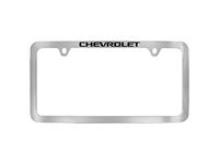 GM 19368100 License Plate Frame by Baron & Baron in Chrome with Black Chevrolet Script