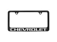Cadillac CT4 License Plate Frame by Baron & Baron in Black with Chrome Chevrolet Script - 19368103