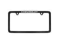 Cadillac CT4 License Plate Frame by Baron & Baron in Black with Chrome Chevrolet Script - 19368104
