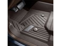 GM 84185471 First-Row Premium All-Weather Floor Liners in Cocoa with Bowtie Logo (for Models with Center Console)