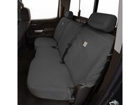 GMC Sierra 3500 Carhartt Crew Cab Rear Split-Folding Bench without Cup Holder Seat Cover Package in Gravel - 84416769