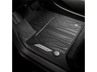 GM First-Row Premium All-Weather Floor Liners in Jet Black with Chevrolet Script - 84518111
