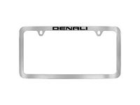 GM License Plate Frame by Baron & Baron in Chrome with Black Denali Script - 19368093