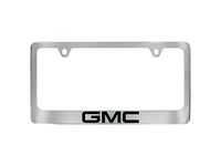 GMC Sierra 2500 HD License Plate Frame by Baron & Baron in Chrome with Black GMC Logo - 19368089