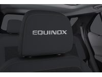 GM Cloth Headrest in Jet Black with Embroidered Equinox Script - 84594438