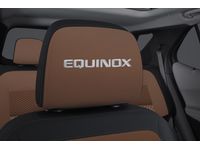 Chevrolet Vinyl Headrest in Brandy with Embroidered Equinox Script - 84466964