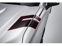 Chevrolet Fender Hash Mark Decal Package in Dark Grey with Red Outline - 84426011